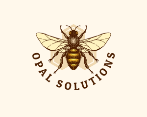 Honey Bee Apiary logo design