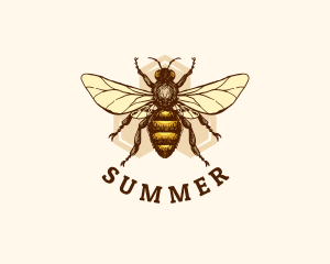 Honey Bee Apiary logo design