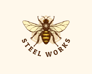 Honey Bee Apiary logo design