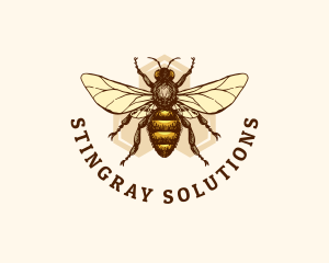 Honey Bee Apiary logo design