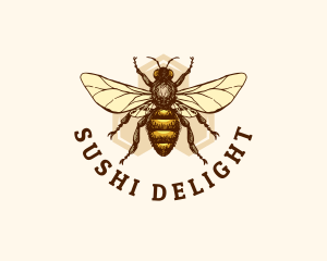 Honey Bee Apiary logo design