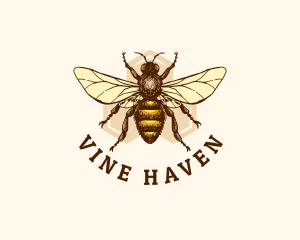 Honey Bee Apiary logo design