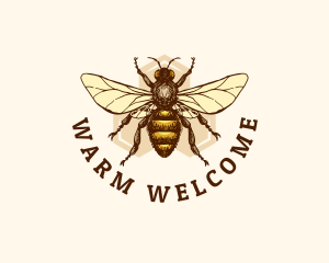 Honey Bee Apiary logo design