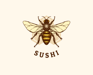 Honey Bee Apiary logo design