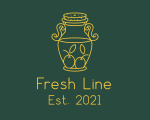 Line - Lemonade Jar Line logo design