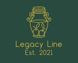 Lemonade Jar Line logo design