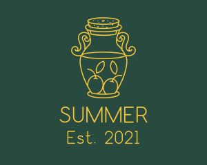 Lemonade Jar Line logo design