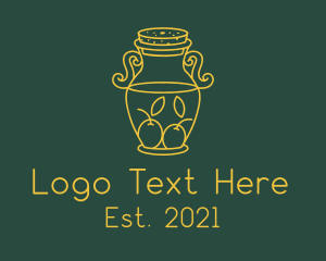 Line - Lemonade Jar Line logo design