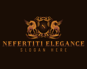 Elegant Pegasus Crest logo design