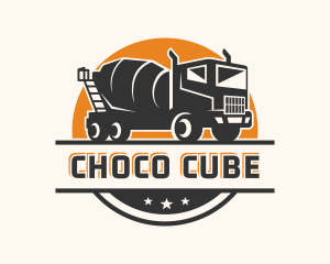 Cement Mixer Truck Logo