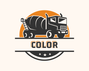 Cement Mixer Truck Logo