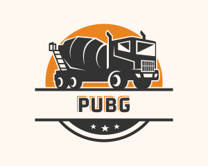 Cement Mixer Truck Logo