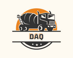 Cement Mixer Truck Logo