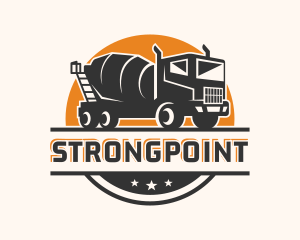 Cement Mixer Truck Logo