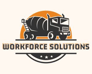 Labor - Cement Mixer Truck logo design