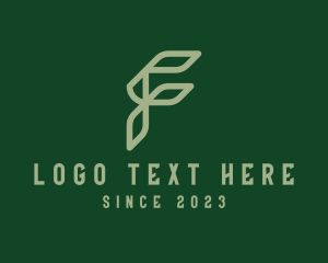 Agriculture - Leaf Gardening Letter F logo design