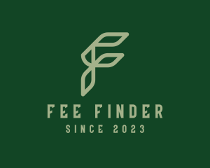 Leaf Gardening Letter F logo design