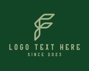 Herbal - Leaf Gardening Letter F logo design