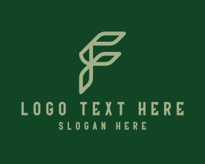 Leaf Gardening Letter F Logo