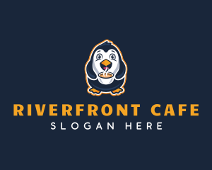 Coffee Penguin Cafe logo design