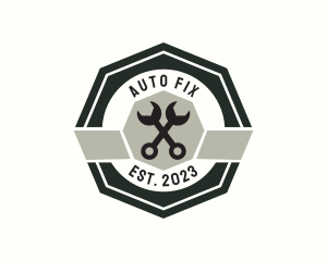 Mechanic - Wrench Mechanic Badge logo design