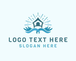 Shelter - Hand Charity Orphanage logo design