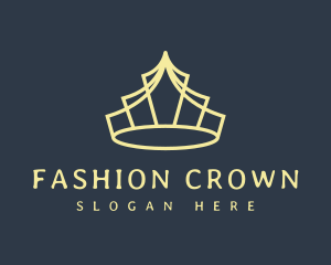 Minimalist Golden Tiara logo design