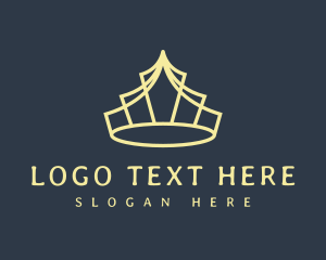 Queen - Minimalist Golden Tiara logo design