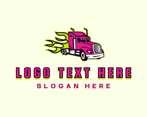 Forwarding - Flame Truck Logistics logo design