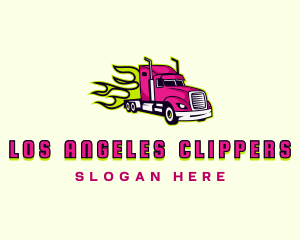 Freight - Flame Truck Logistics logo design