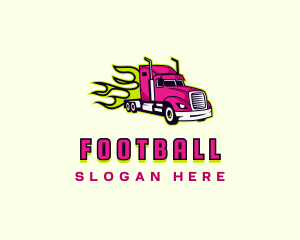 Vehicle - Flame Truck Logistics logo design