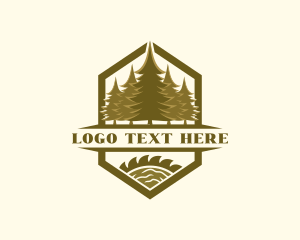 Lumber - Pine Tree Workshop Carpentry logo design