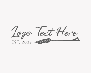 Stylist - Leaf Banner Wordmark logo design