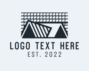 Window - House Roof Tile Construction logo design