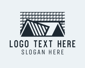 House Roof Tile Construction  Logo