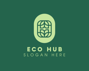 Organic Eco Leaf logo design