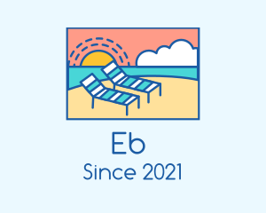 Surfing - Summer Beach Sunbathing logo design