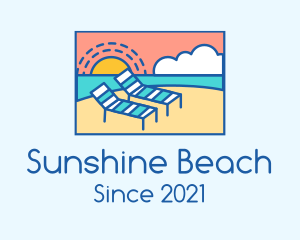 Summer - Summer Beach Sunbathing logo design