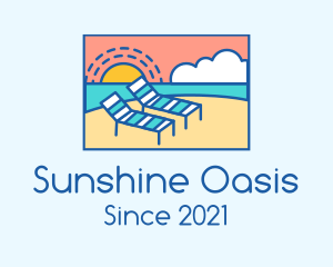 Summer - Summer Beach Sunbathing logo design