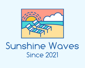 Summer - Summer Beach Sunbathing logo design