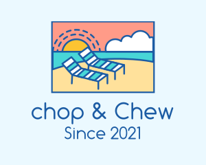 Chair - Summer Beach Sunbathing logo design