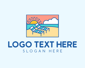 Lagoon - Summer Beach Sunbathing logo design