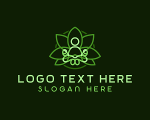 Fashion - Lotus Yoga Person logo design