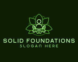 Lotus Yoga Person Logo
