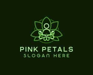 Lotus Yoga Person logo design