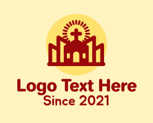 Temple - Chapel Light Crucifix logo design