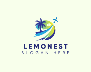 Sea - Plane Travel Vacation logo design