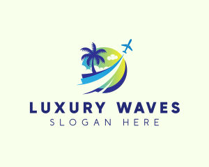 Plane Travel Vacation logo design