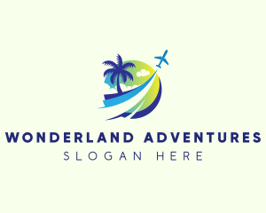 Plane Travel Vacation logo design