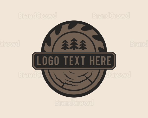 Carpentry Saw Blade Lumberjack Logo